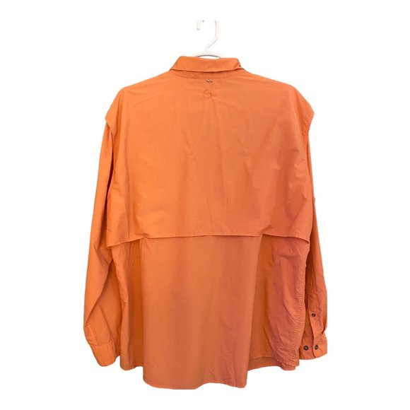 Magellan Outdoors Big Tall 3XL Vented Shirt Orange Angler Fit Fish Gear Mag Wick - Picture 6 of 14